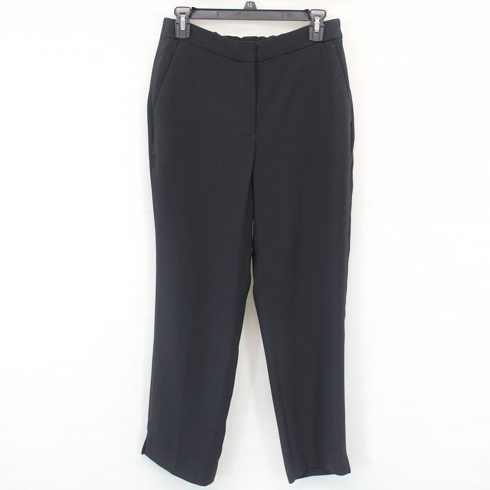 J.Crew Women's Black Pants Pocket Classic Old Money Elastic Waist Size 8